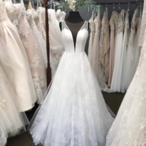 A stunning bridal gown at Victorian Bridal & Formal Wear in Waupaca, WI