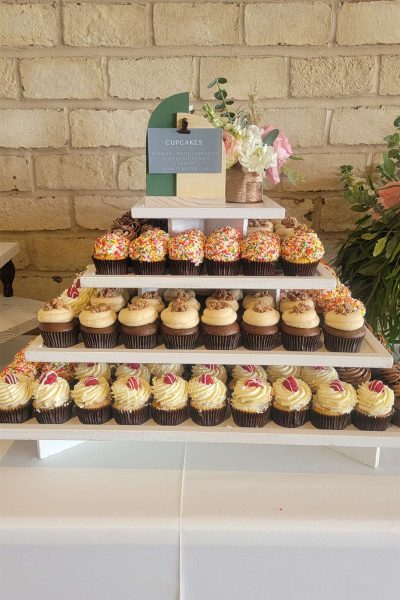 Three tiered cupcake tower from the Cupcake Couture.